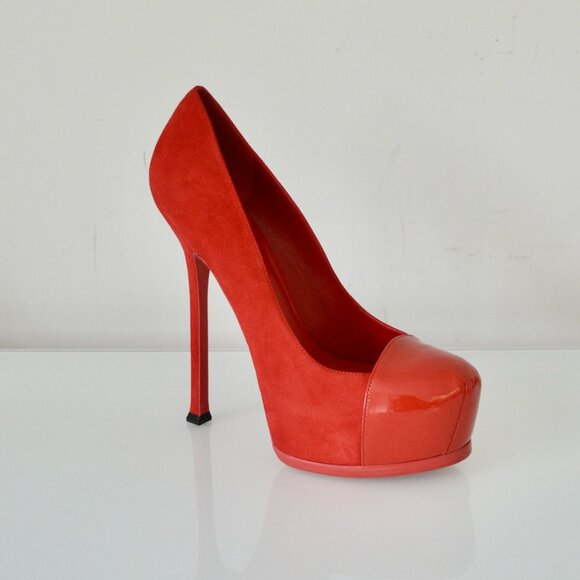 NIB Yves Saint Laurent Tribtoo Tribute  Leather Pumps Shoes - Picture 1 of 7